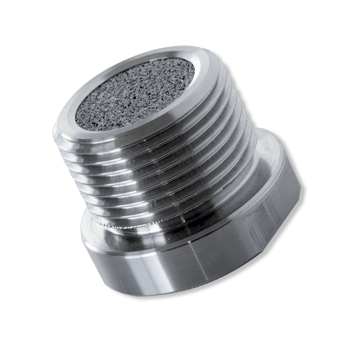 Sinterbelüftungsstutzen für Belüftungssystem Ventilation nozzle made of sintered metal